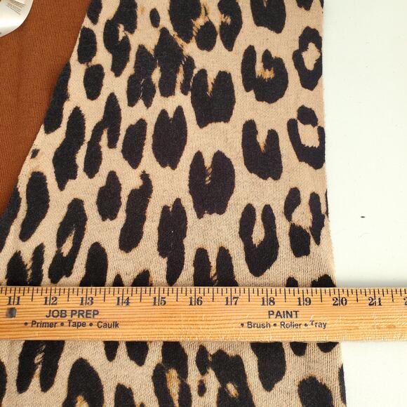 Chicos Women Tan Cheetah Knit Vest Cardigan 2 L Classic Career Neutral Lagenlook - Picture 7 of 9